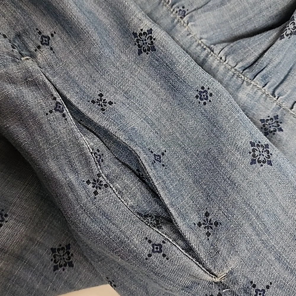 Ariat Blue Ruffled Elastic Tube Top Womens Sz M Paisley Print Dress Country Girl - Picture 11 of 14